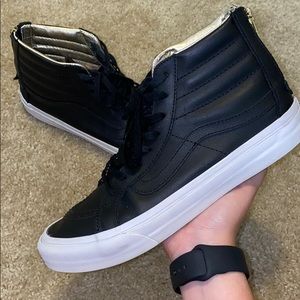Leather black vans